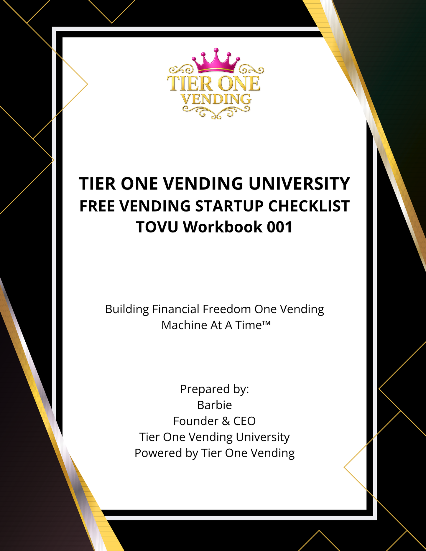 Free Vending Startup Checklist